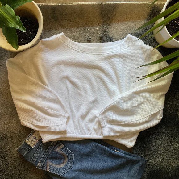 FREE PEOPLE Cuddle Bubble Mixed Knit Top - Picture 2 of 12